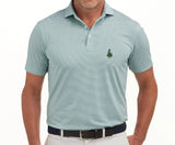 Holderness & Bourne Perkins Polo - Heathered Green and White